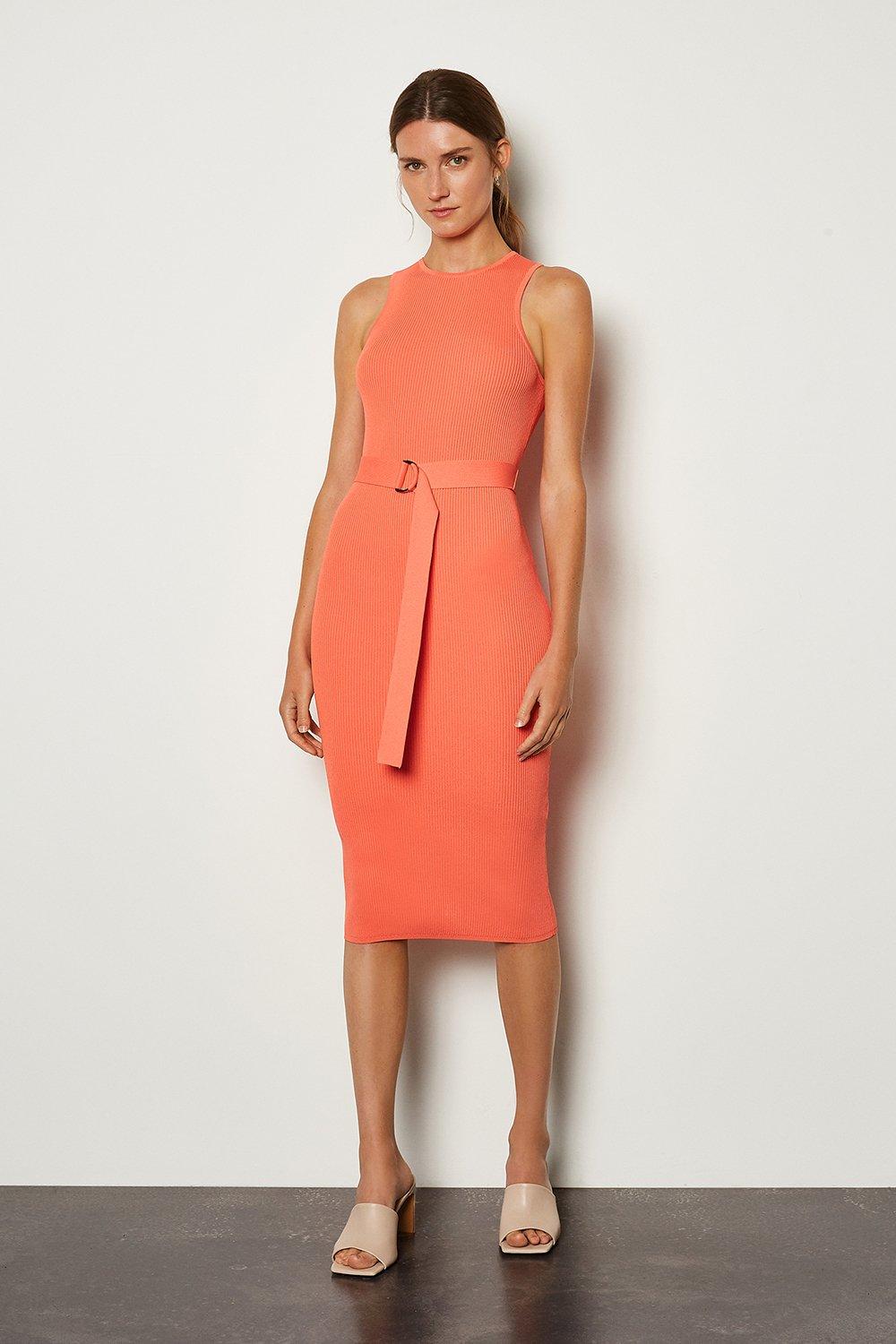 karen millen peach dress