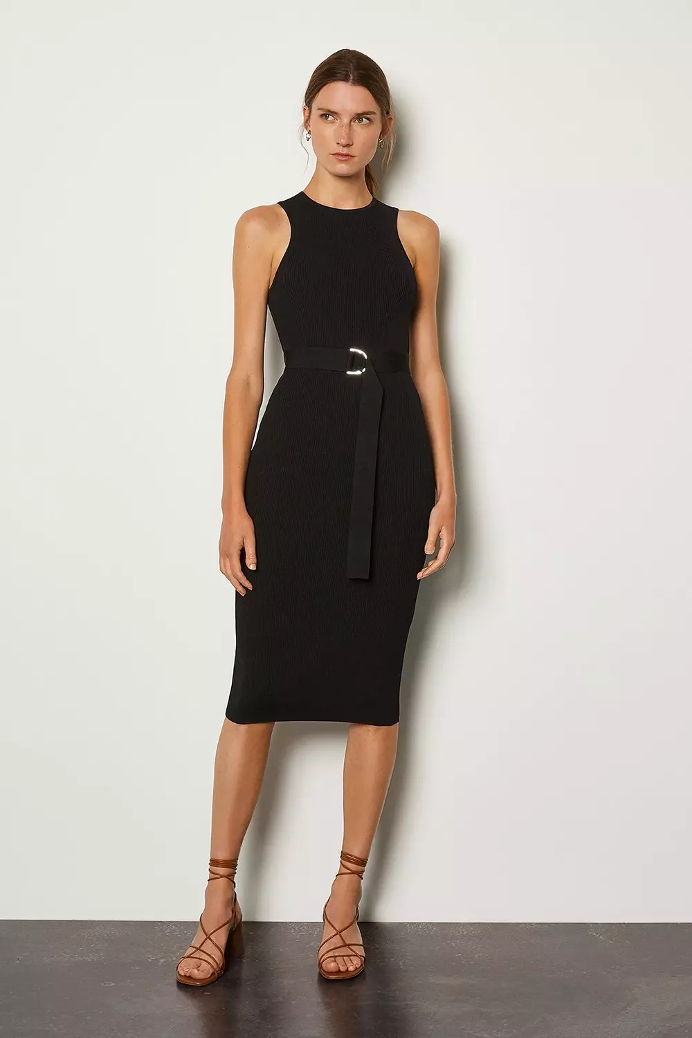 Karen millen ribbed fitted knit outlet dress