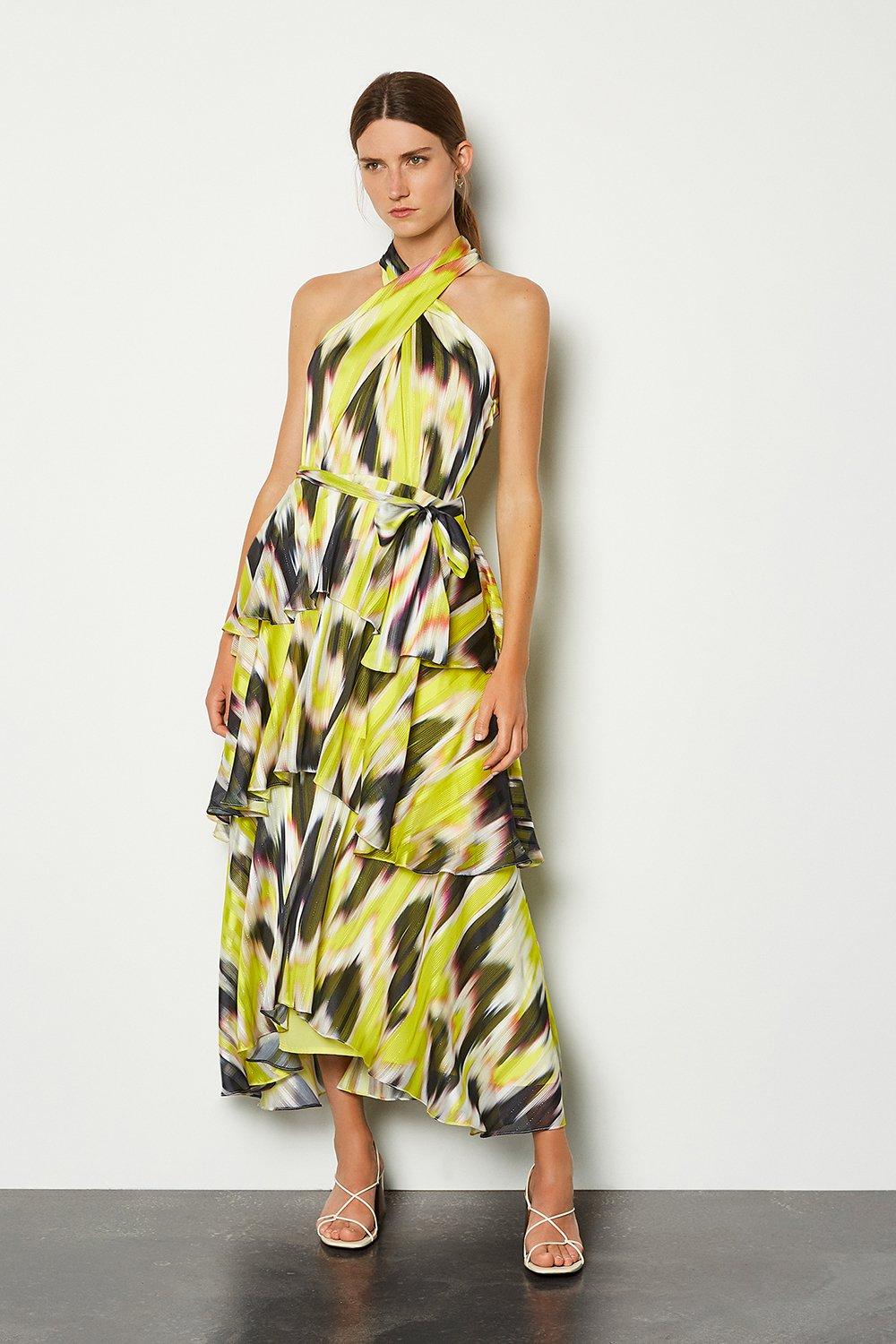 karen millen halter neck maxi dress