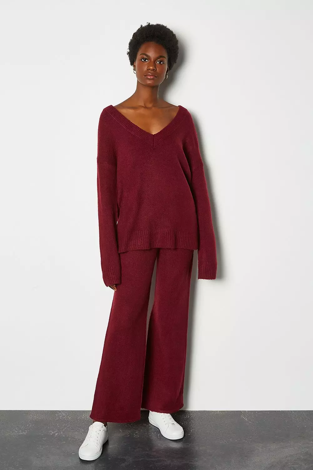 Wide Leg Lounge Knit Pants Karen Millen