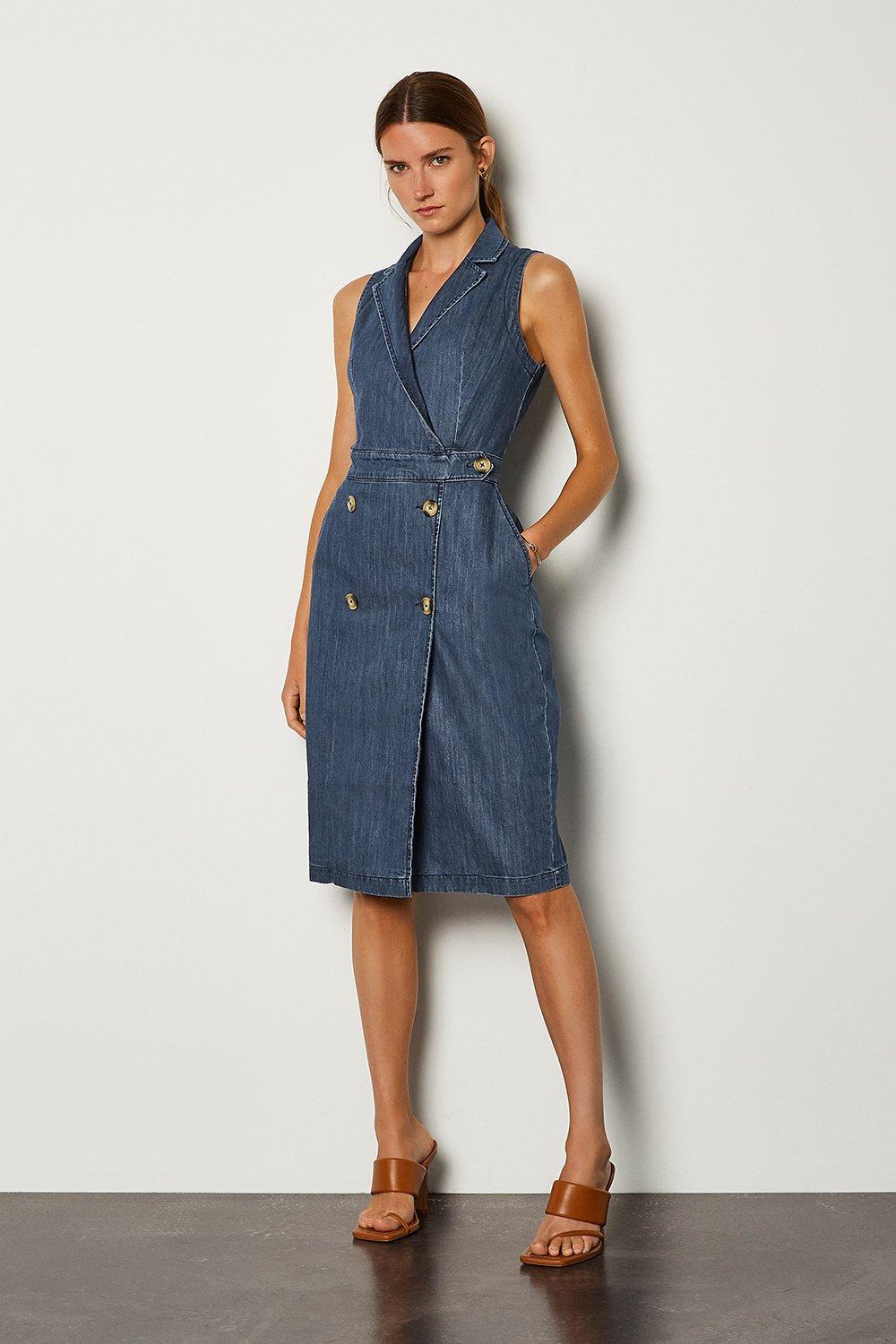 karen millen denim dress