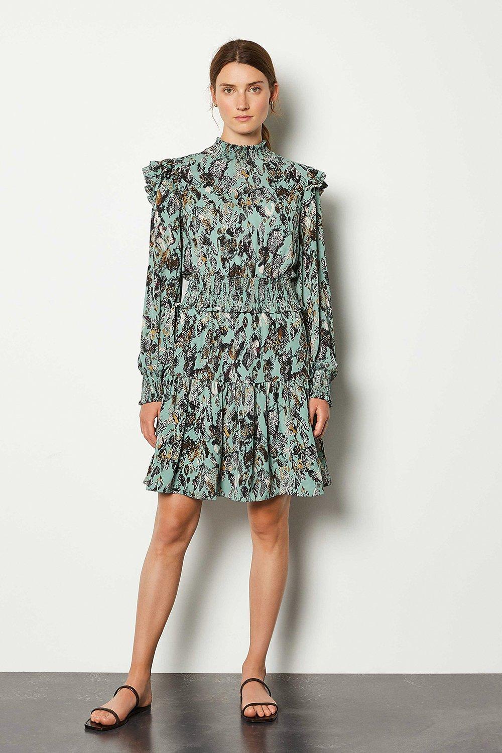 snake print dress karen millen