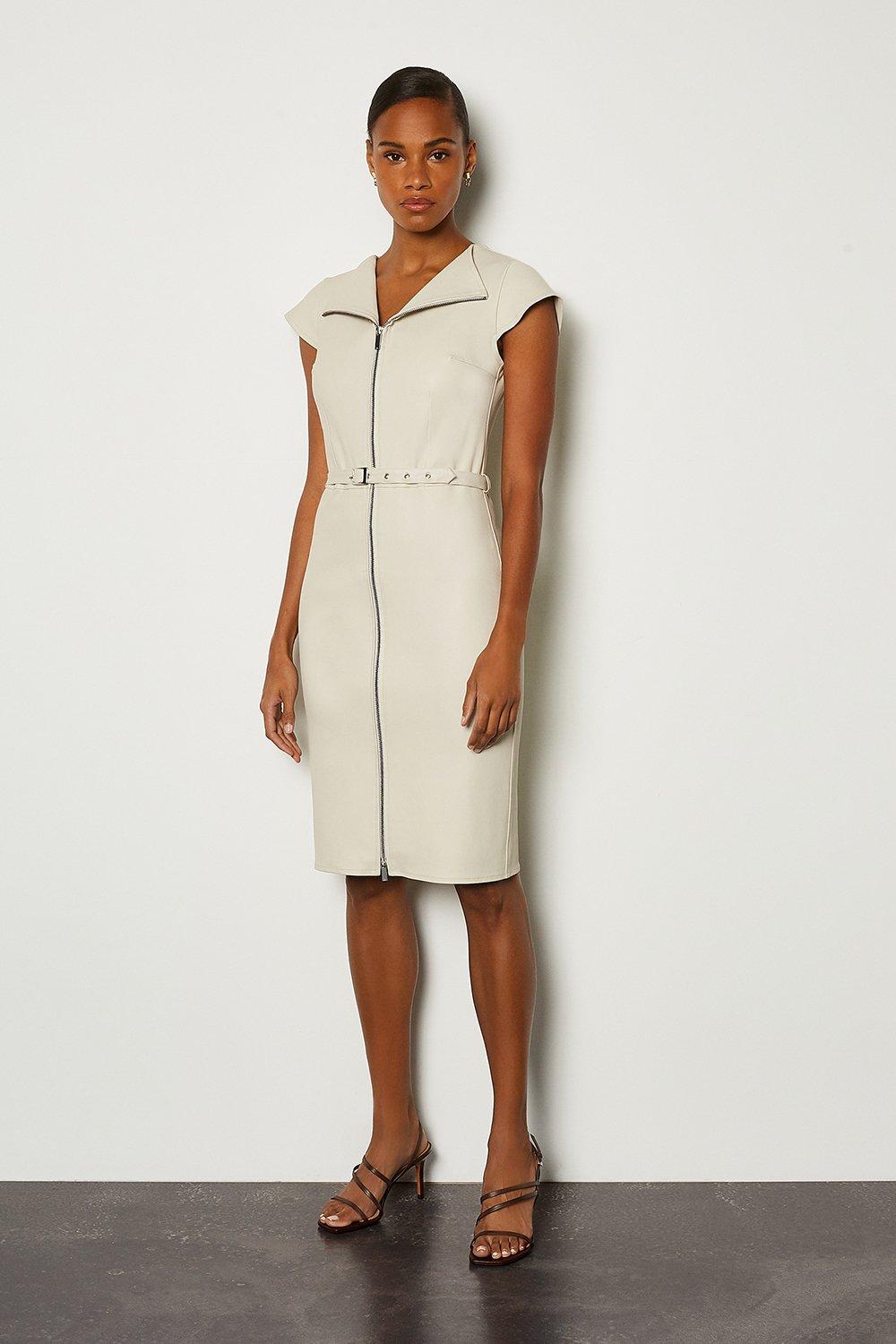 karen millen leather dress