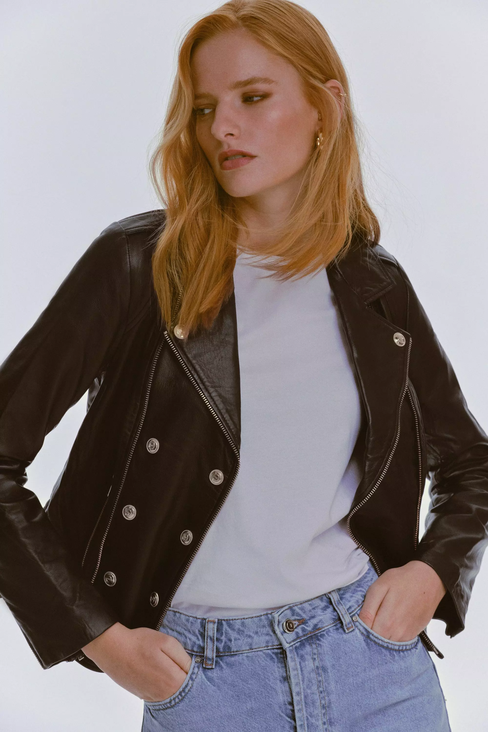 Karen millen clearance leather biker jacket