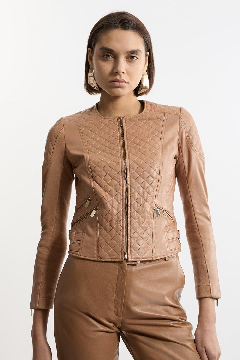 karen millen leather jacket sale