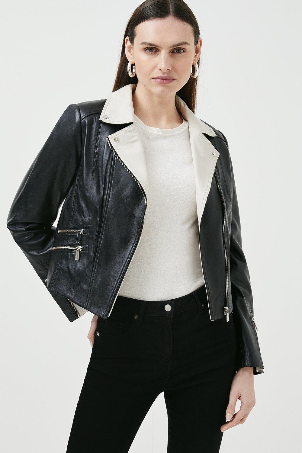 karen millen leather jacket sale