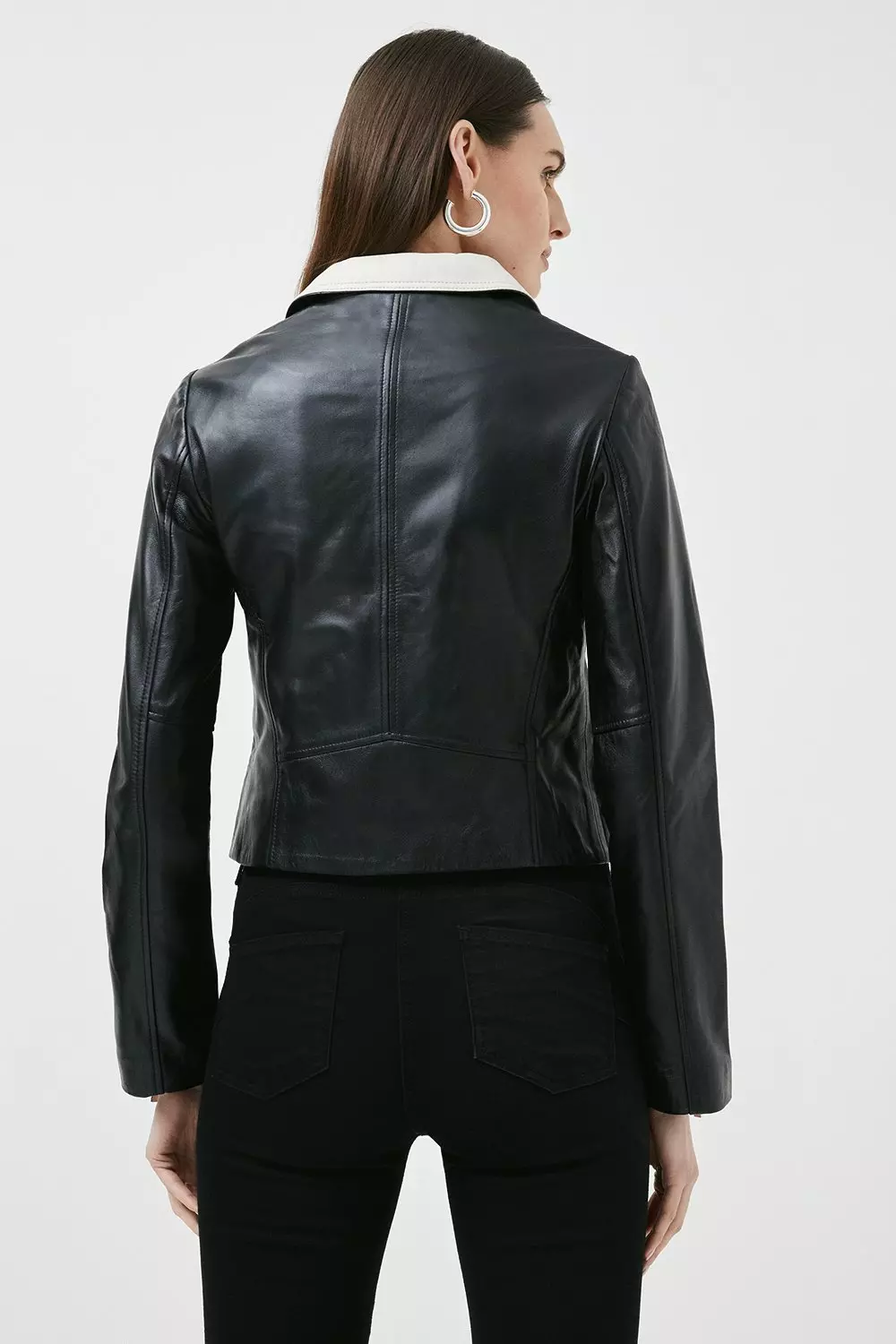 Karen millen signature leather on sale jacket