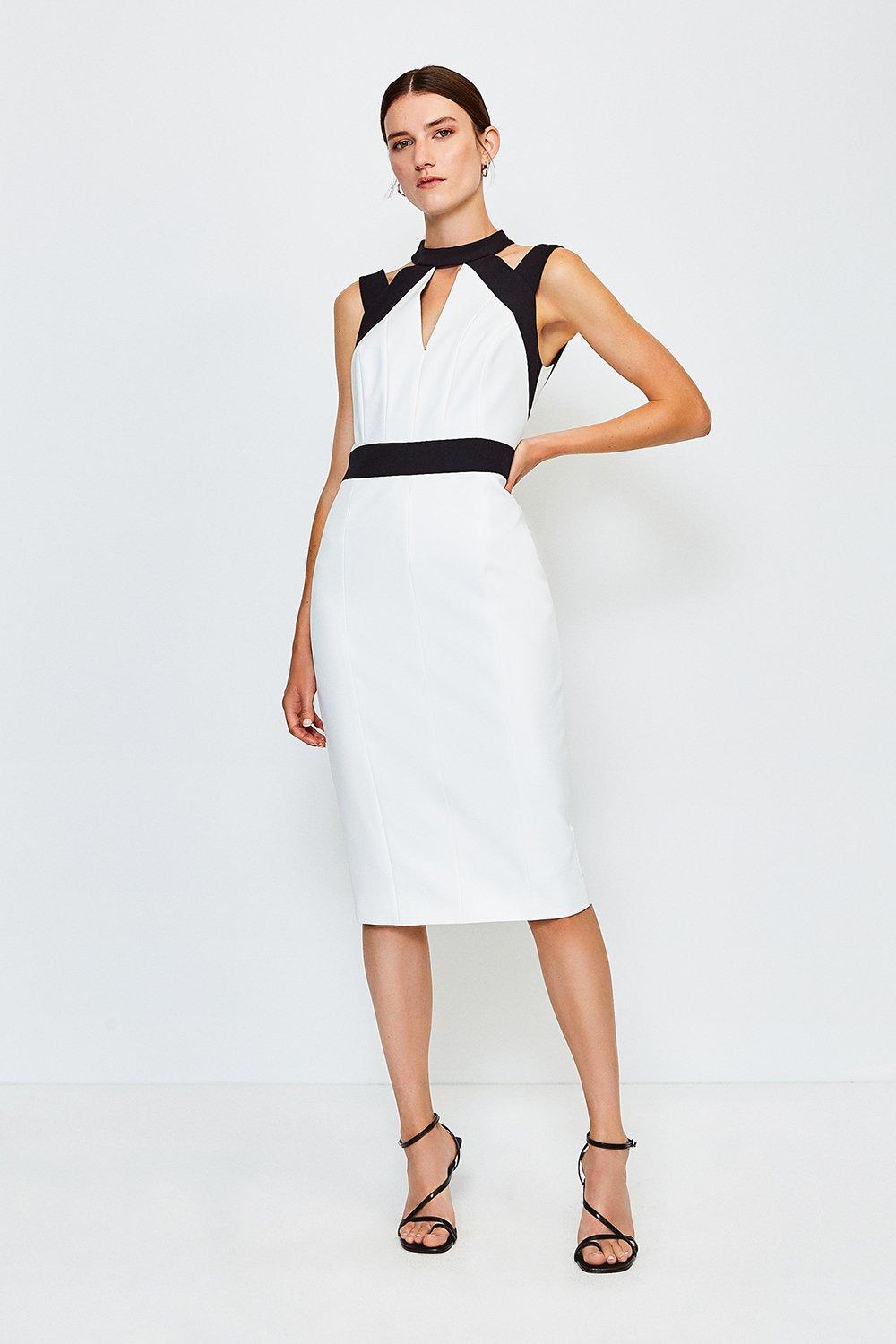 karen millen cut out pencil dress