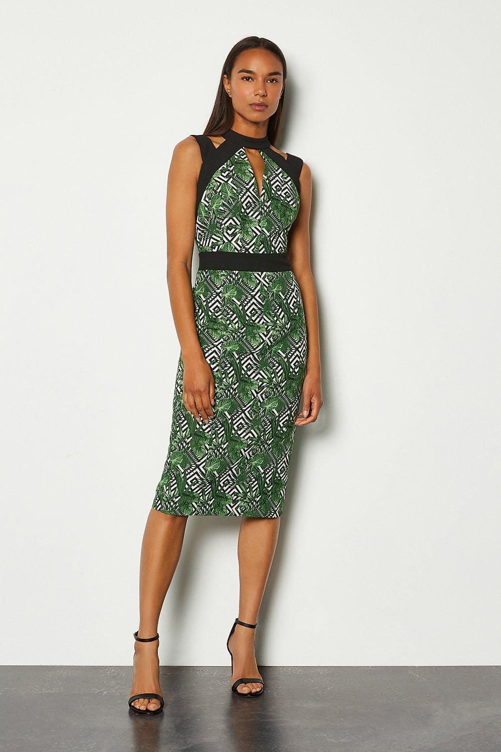 karen millen cut out pencil dress