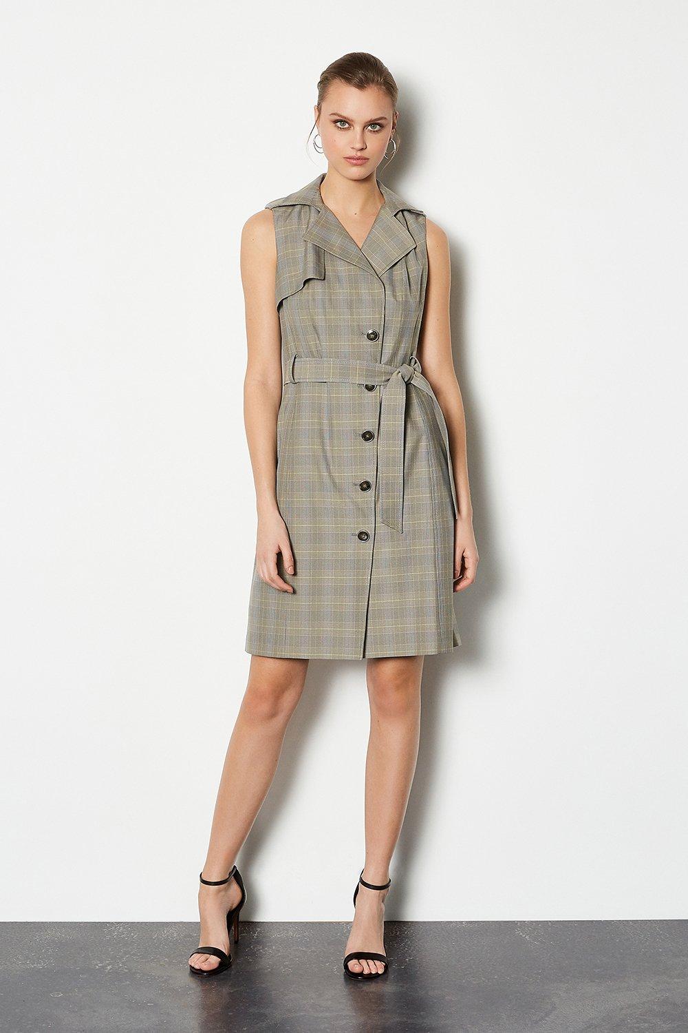 karen millen tailored belted dress