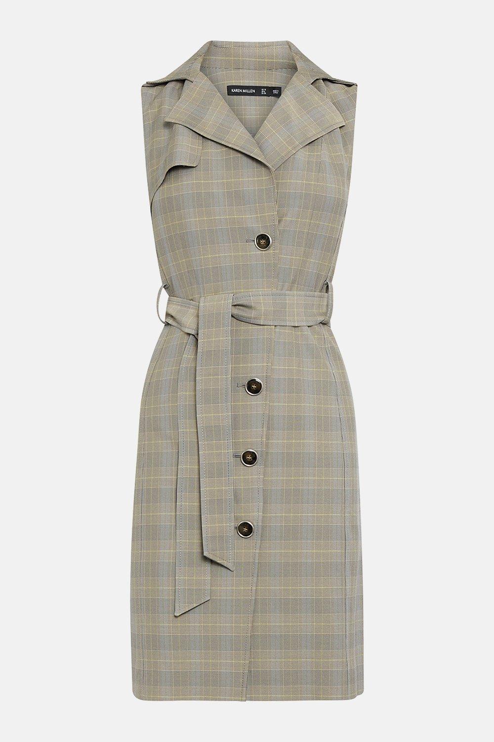 karen millen tailored belted dress