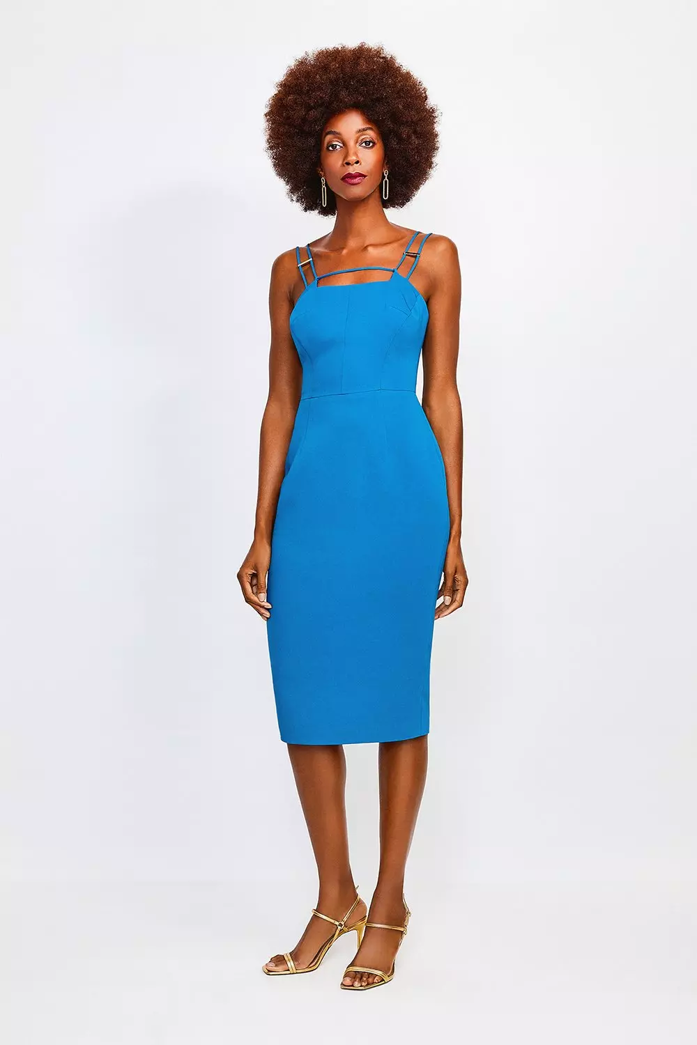 Karen millen 2025 blue bodycon dress