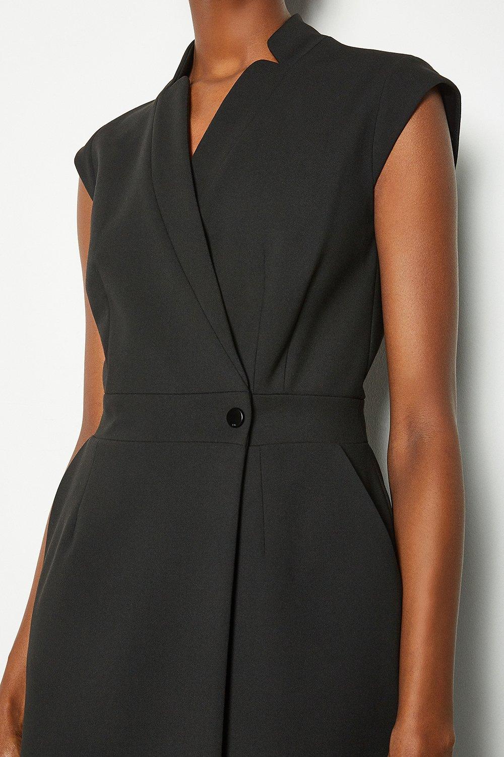 karen millen sleeveless wrap dress