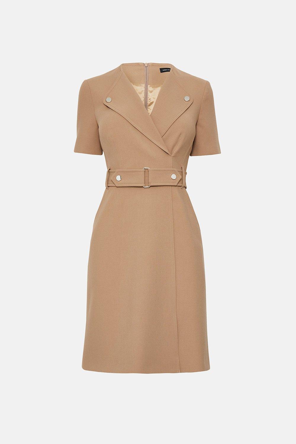short sleeve coat dress