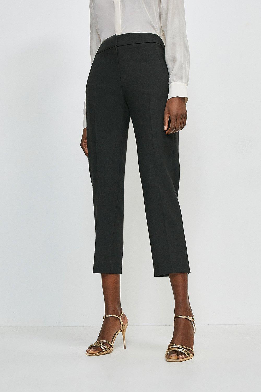 Compact Stretch Tailored Capri Pants