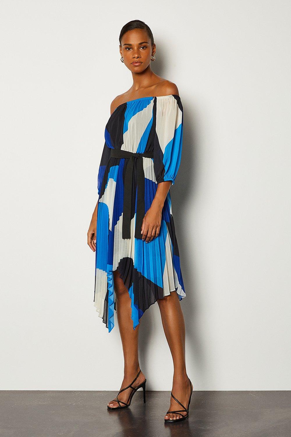 karen millen blue midi dress