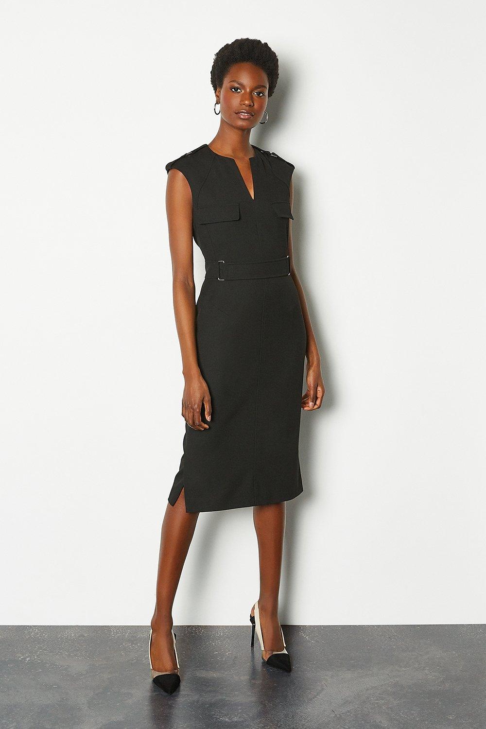 karen millen v neck pencil dress