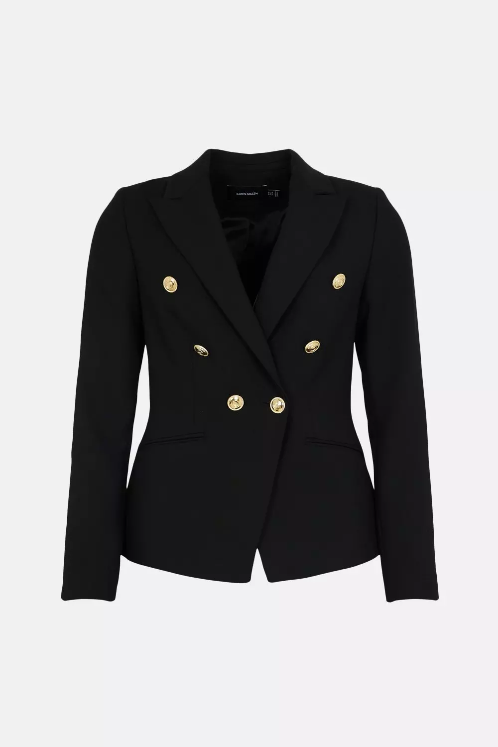 Petite Tailored Button Military Blazer | Karen Millen