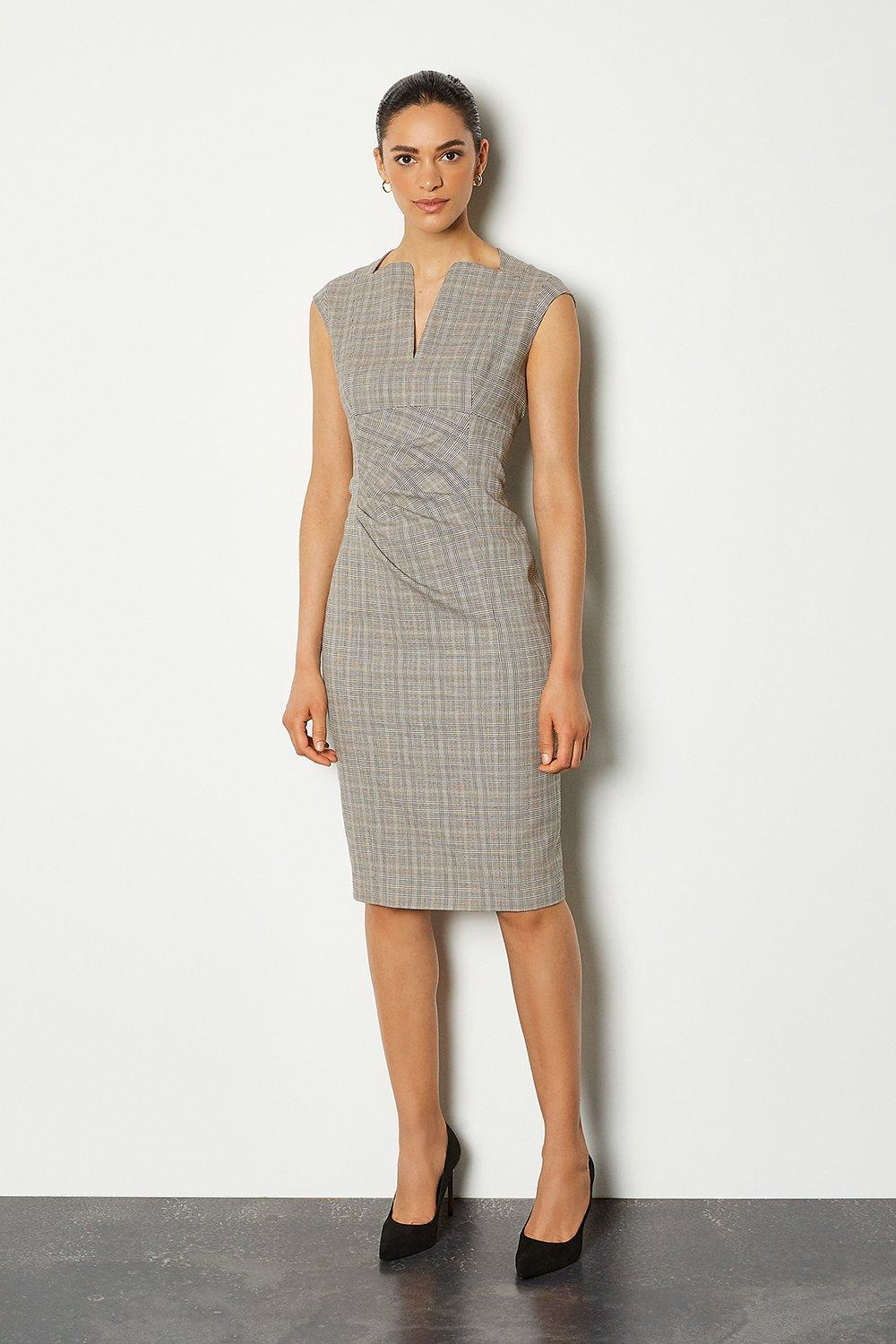 Karen millen tartan outlet check forever dress