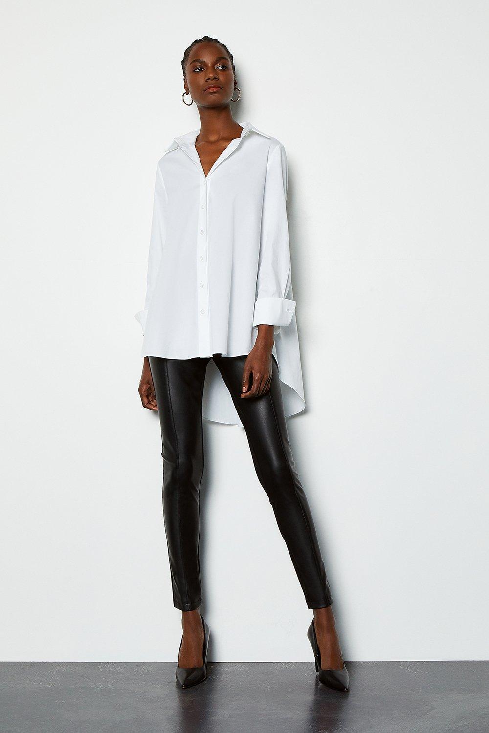 karen millen faux leather trousers