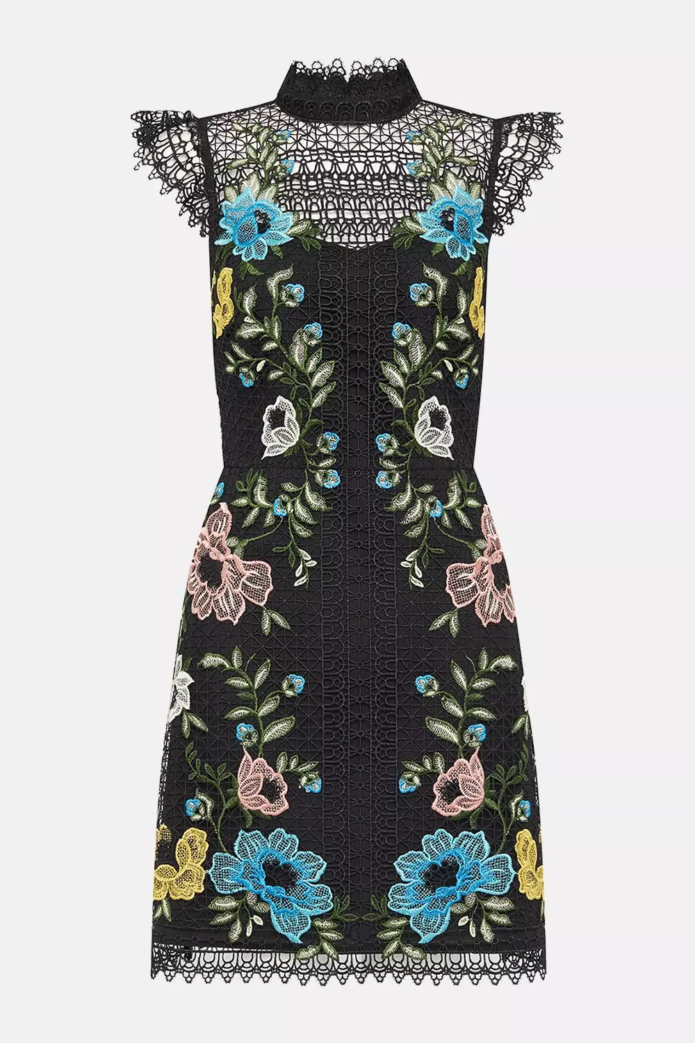 Cutwork Floral Lace Mini Dress | Karen Millen