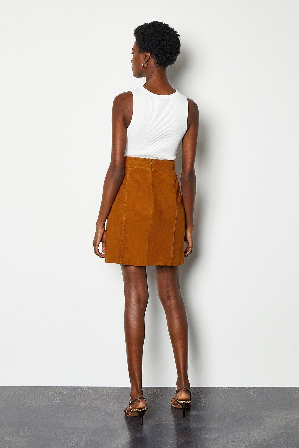 tan a line skirt