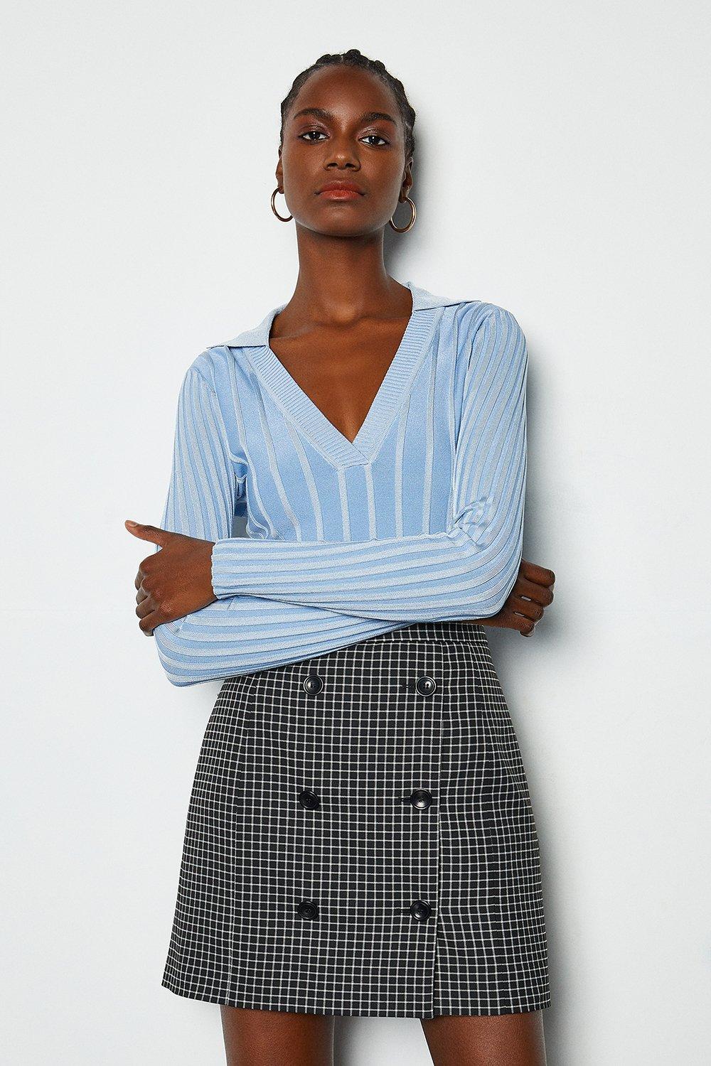 karen millen checked skirt dress