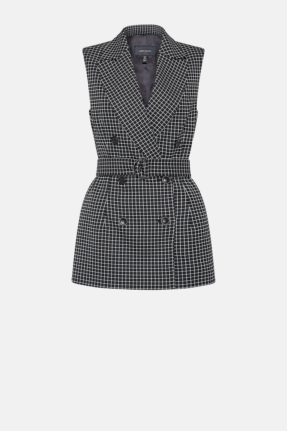 karen millen wrap waist coat