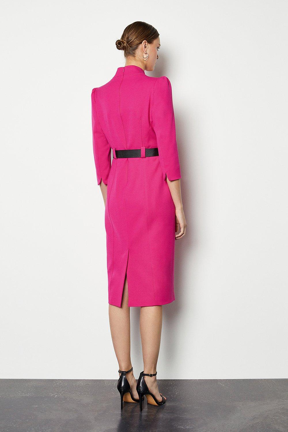 karen millen forever dress magenta