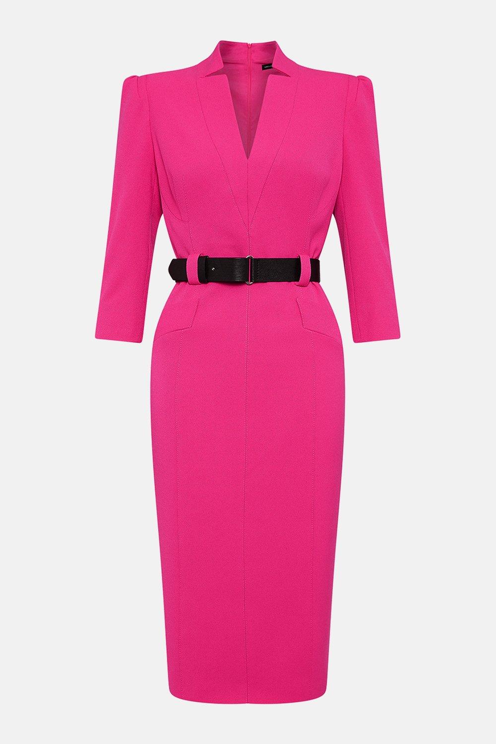 karen millen forever dress magenta