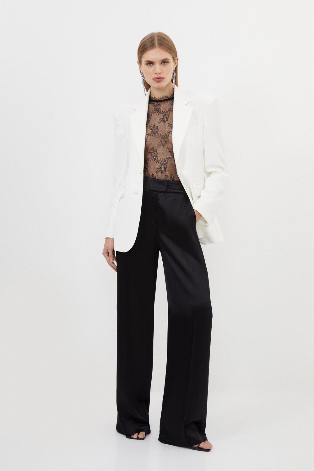 Satin Cargo Wide Leg Trousers | M&S Collection | M&S