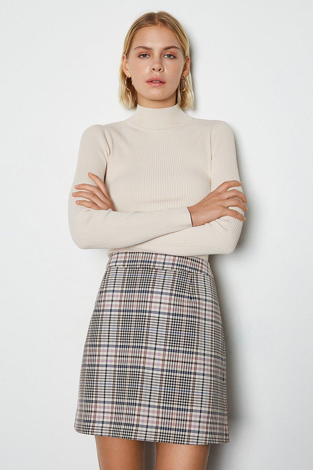 karen millen checked skirt dress