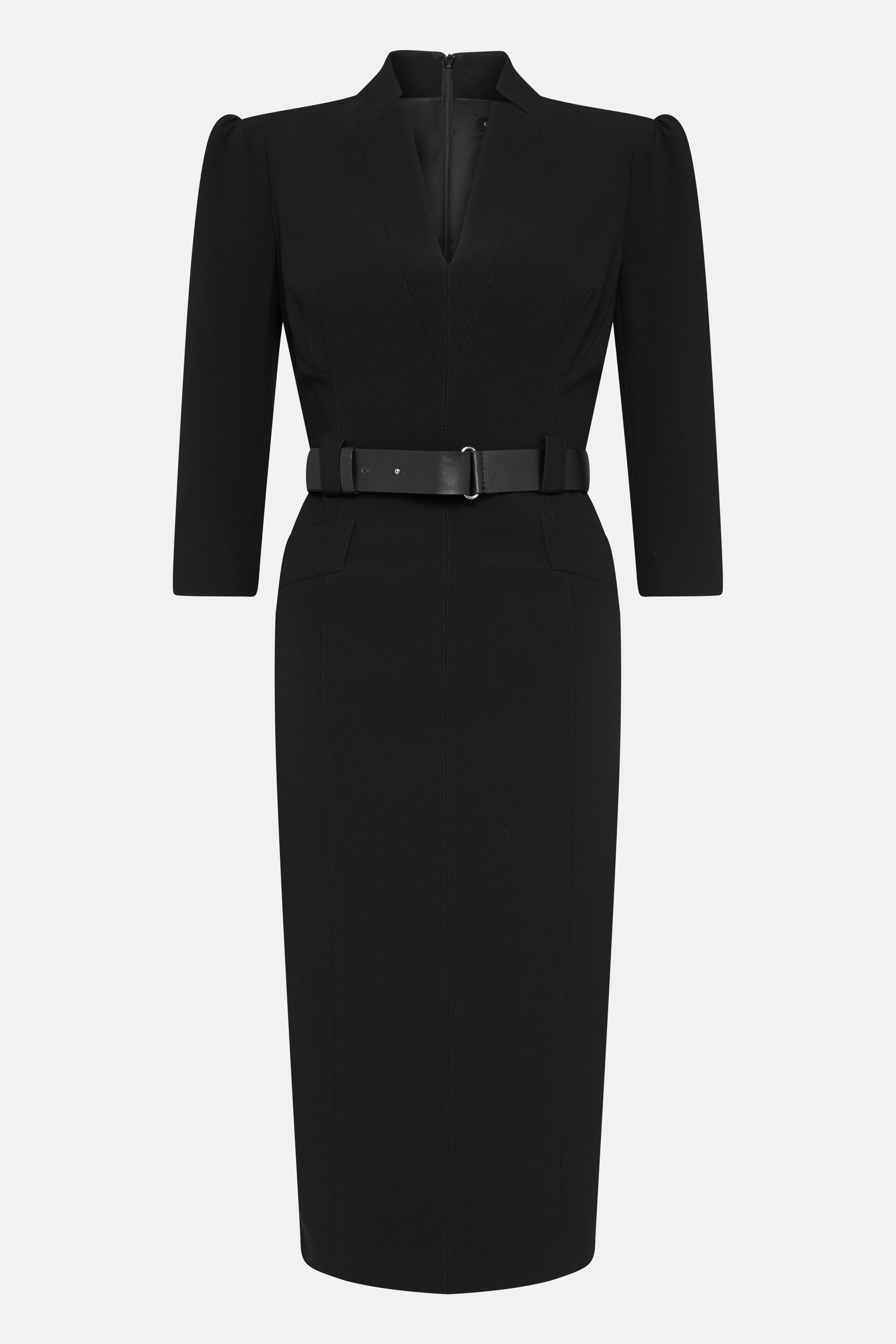 karen millen black long sleeve dress