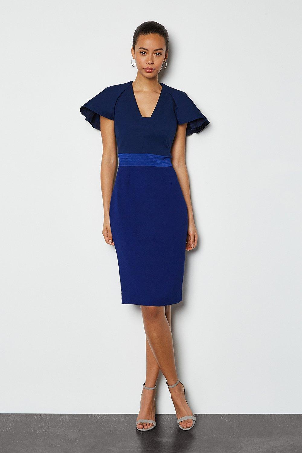 navy colour dress