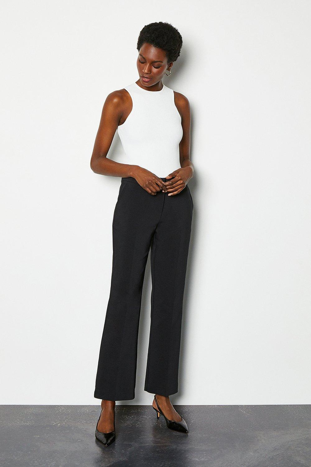 straight leg trousers