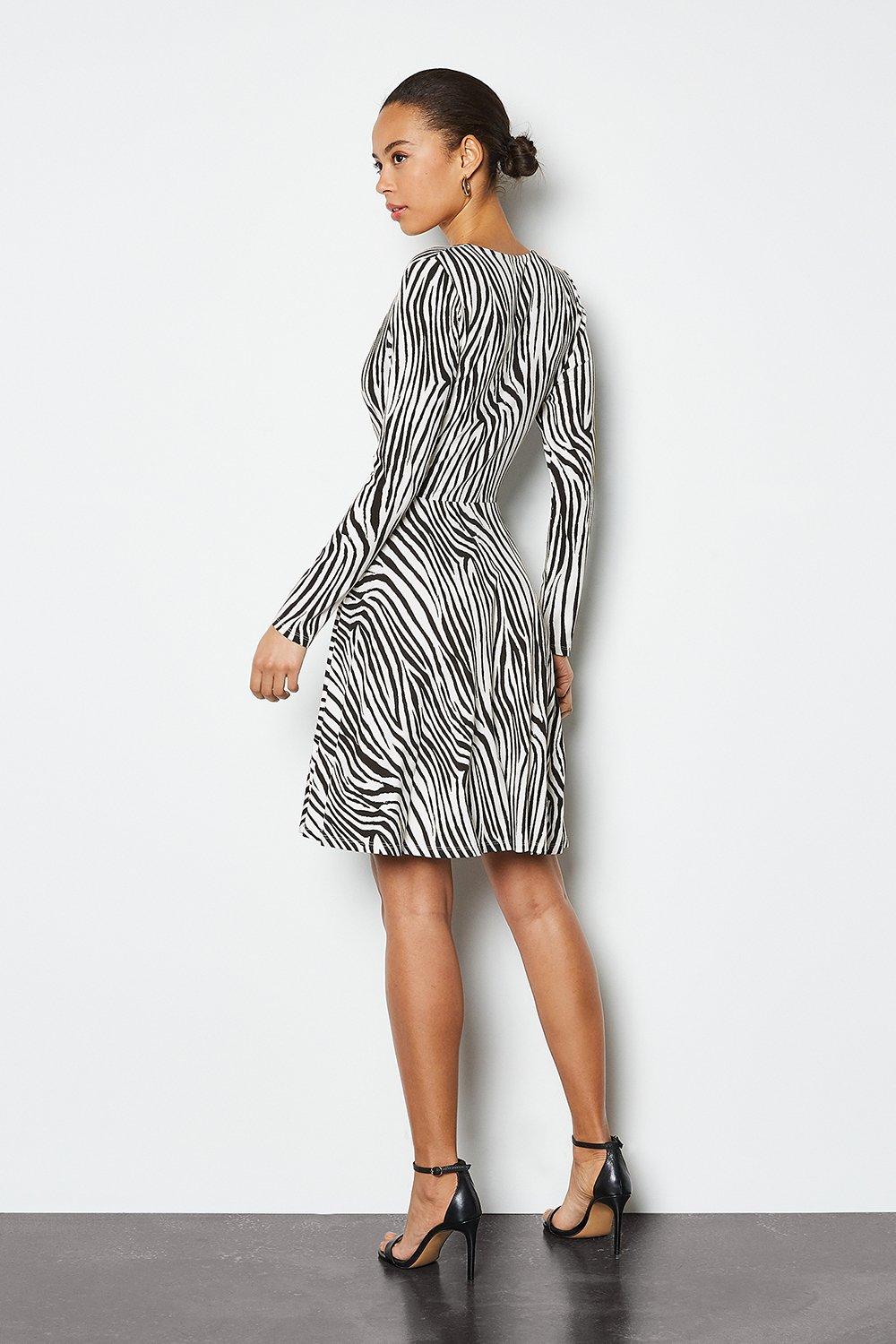 karen millen zebra scarf dress