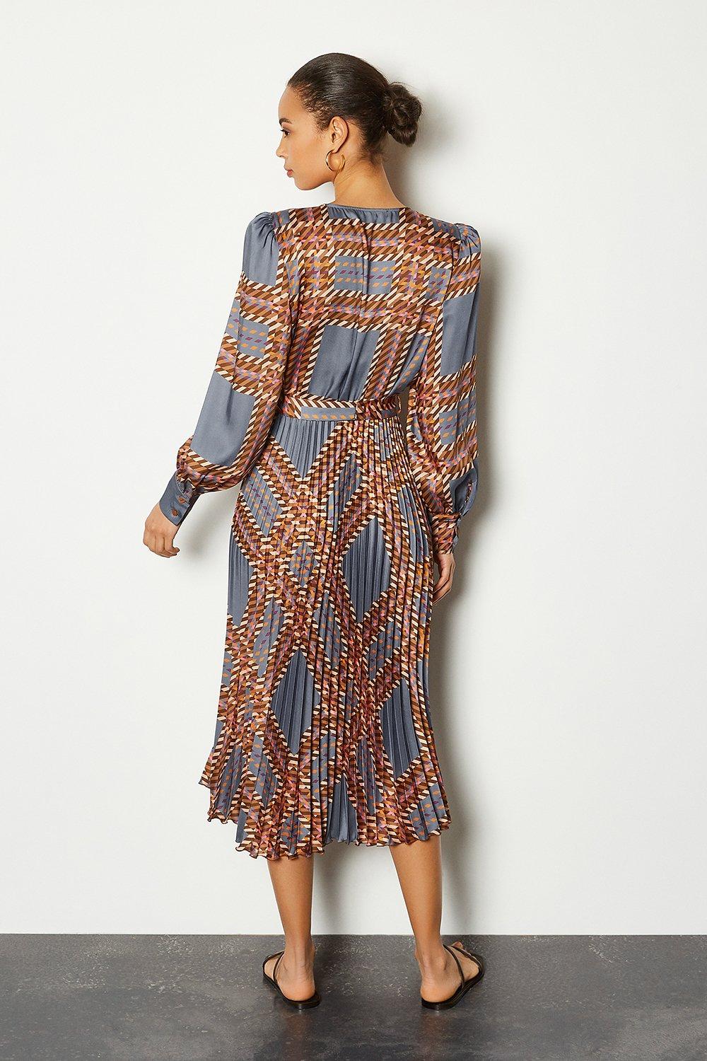 karen millen star print midi dress