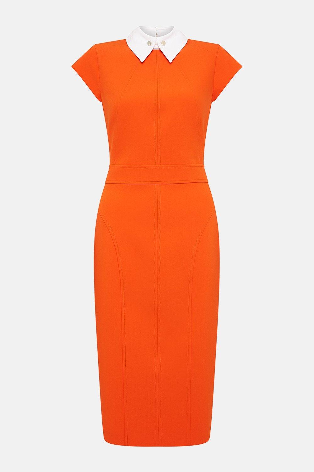 karen millen blue strapless pencil dress