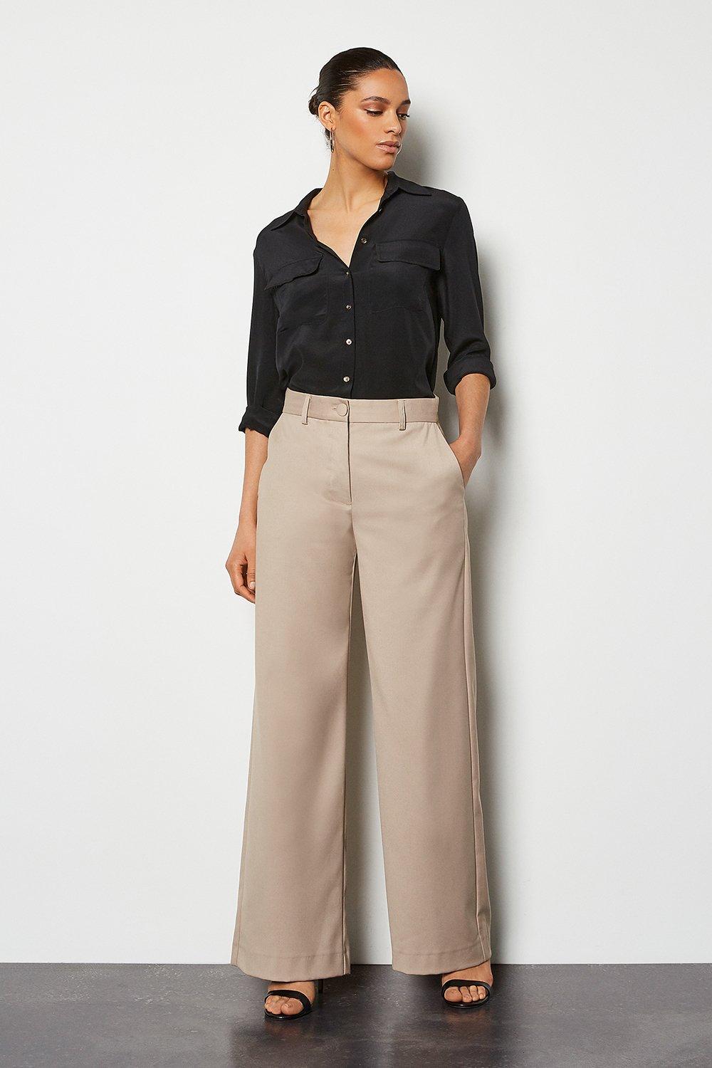 extra long wide leg trousers