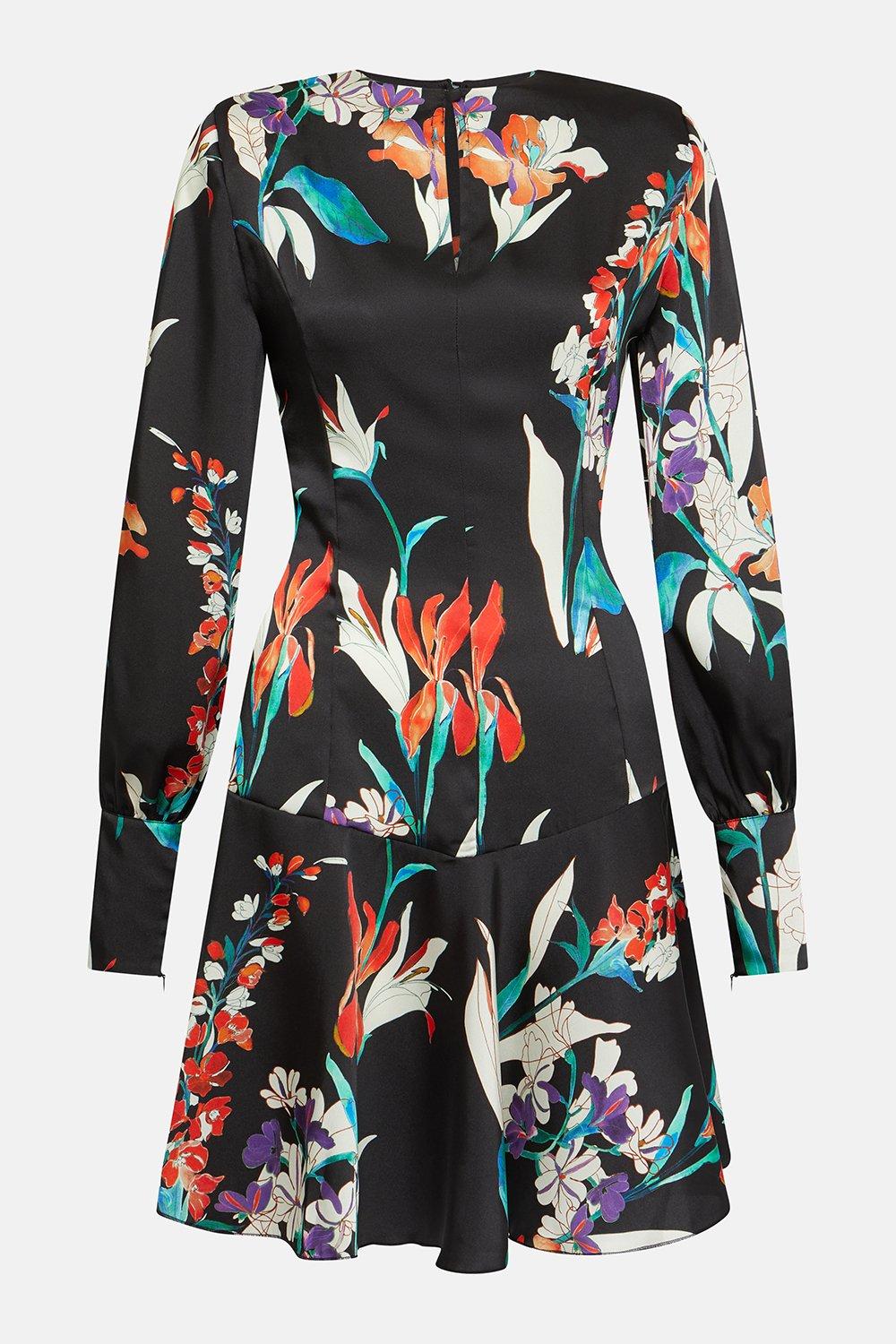 karen millen blue floral dress