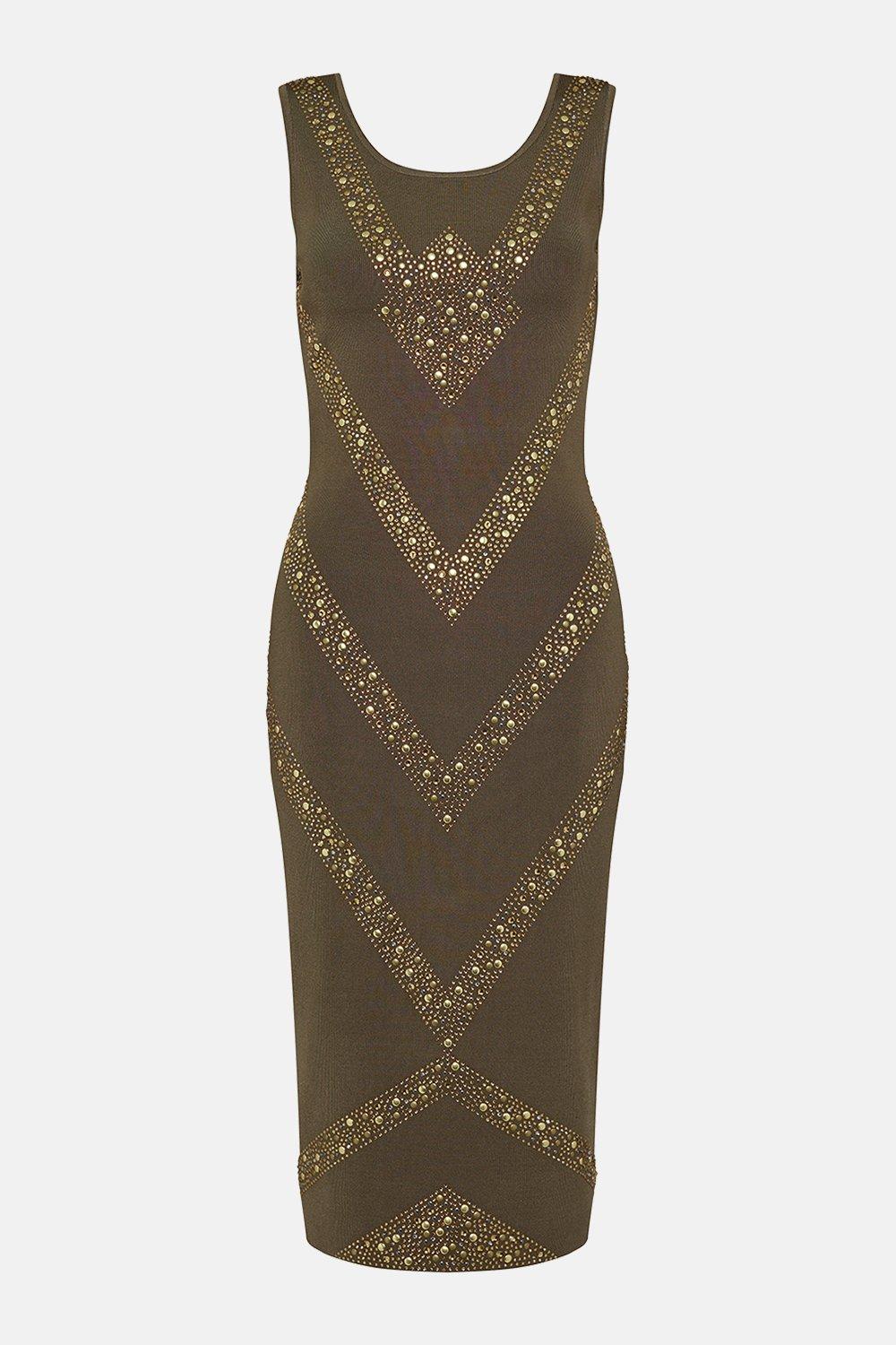 karen millen embellished knit dress