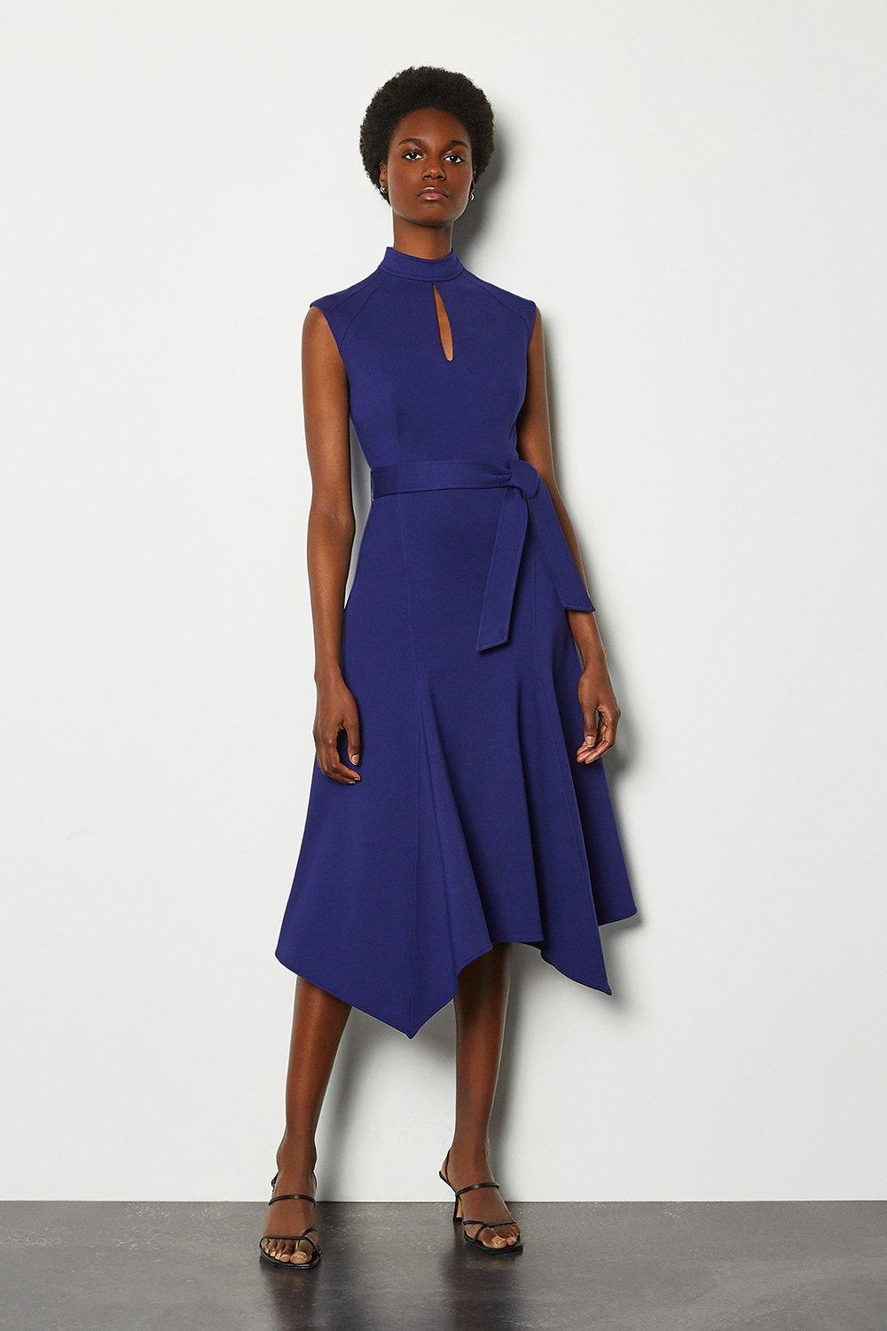 karen millen blue bodycon dress