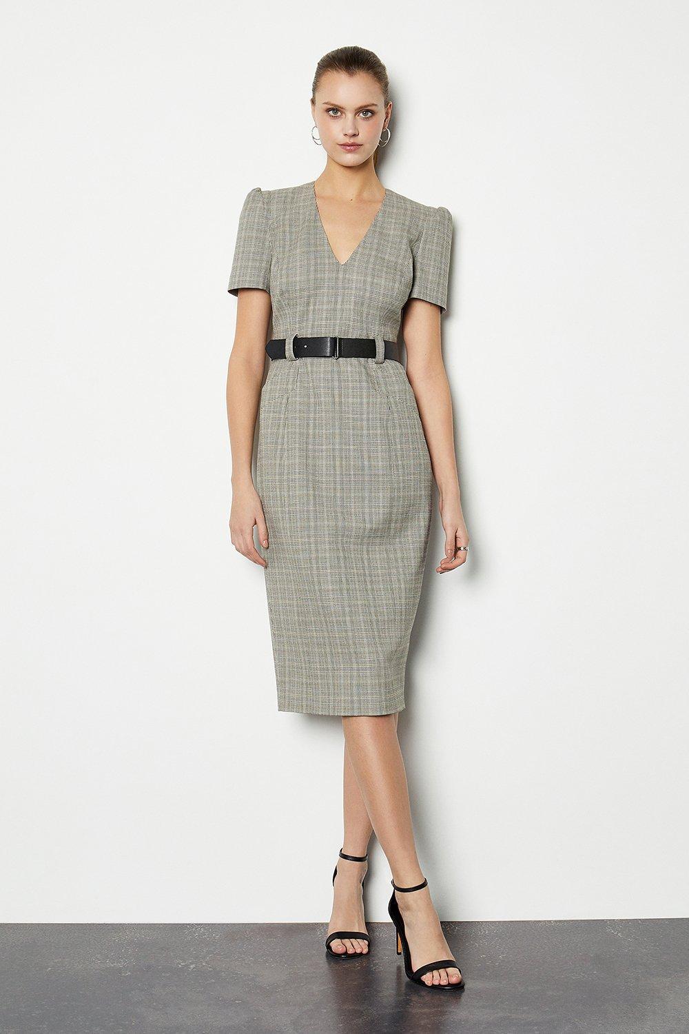 karen millen plaid dress