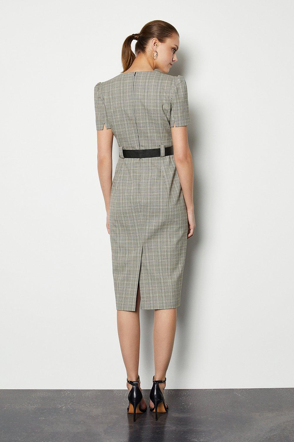 karen millen checked skirt dress