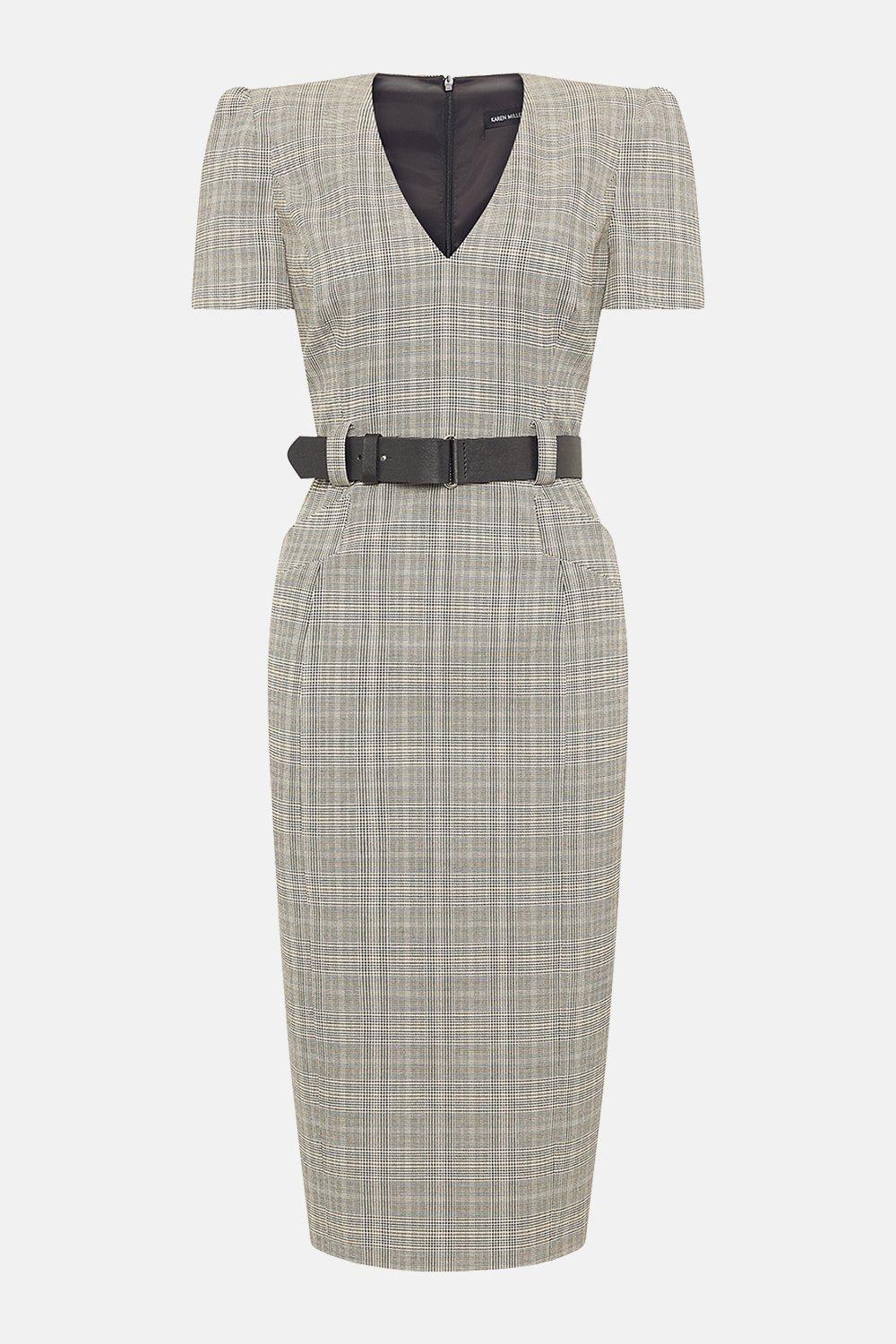 karen millen check dress