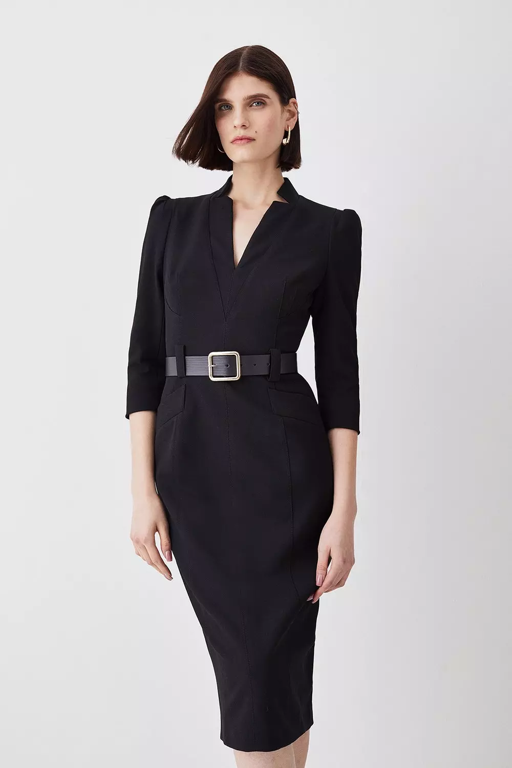 Forever Belted Midi Pencil Dress | Karen Millen