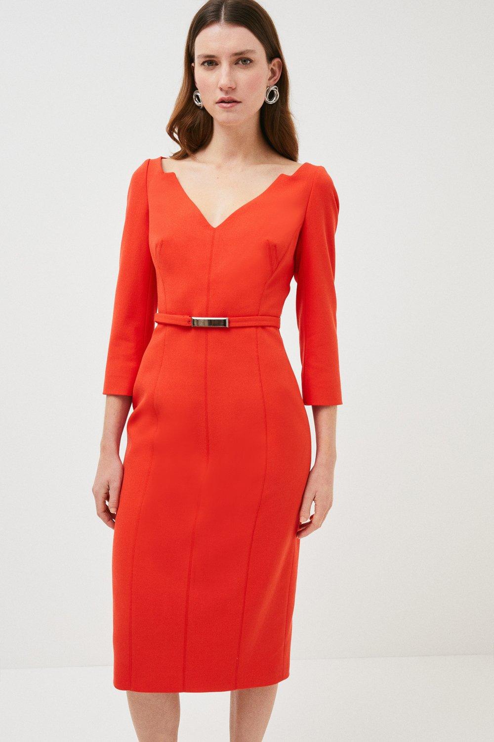 karen millen forever dress red