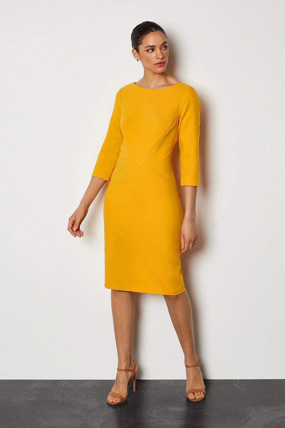 karen millen yellow lace dress