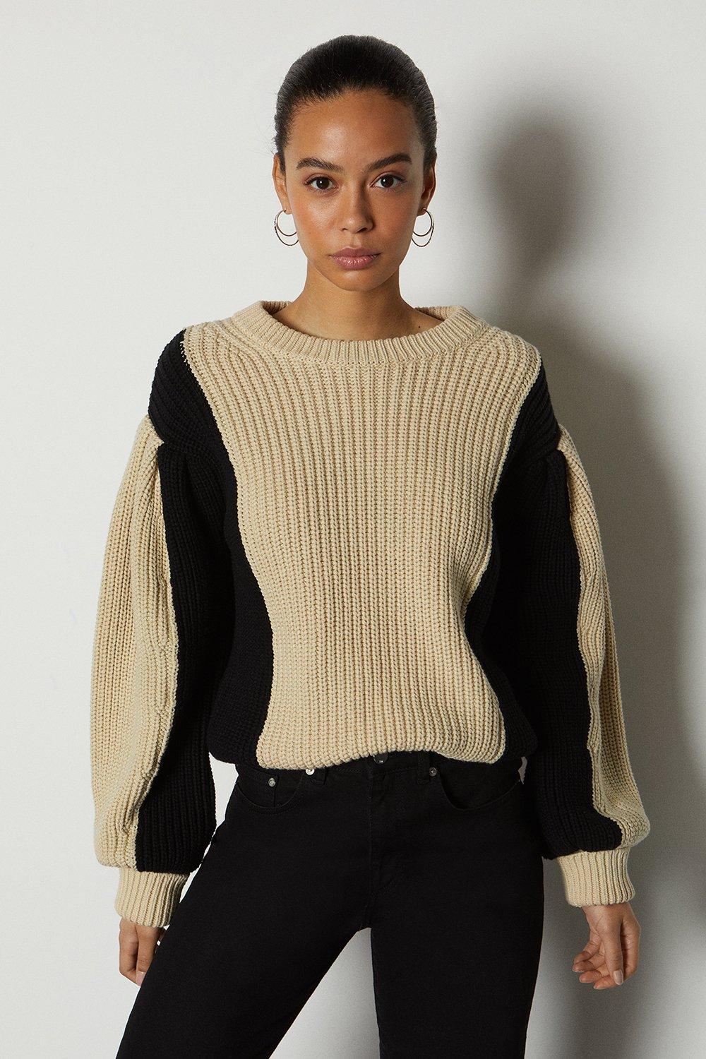 block coloured jumpers