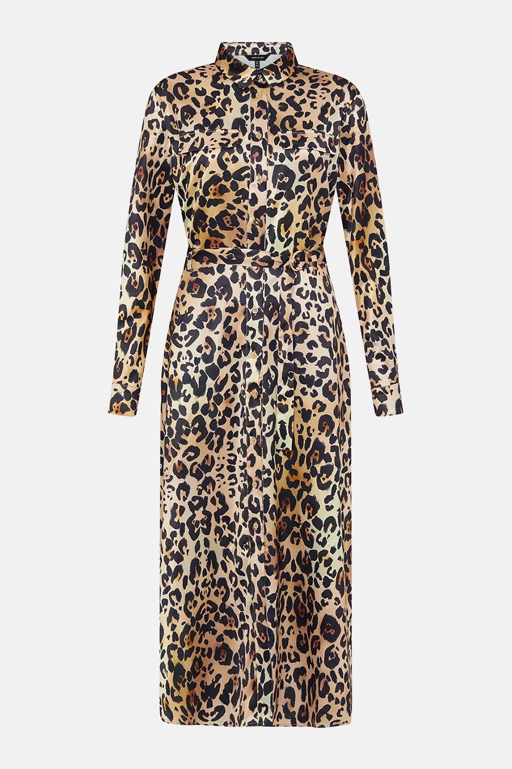 leopard print shirt dress australia